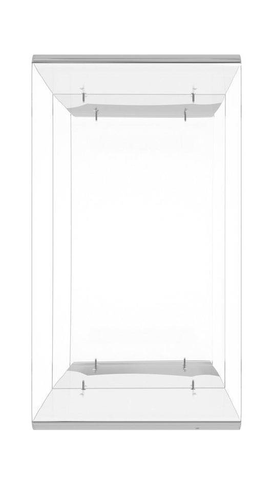 25" Clear Plastic Two Tier Bookcase