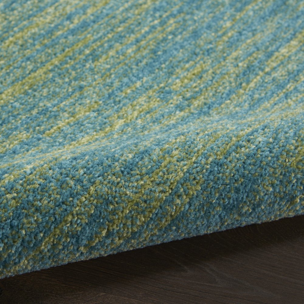 9' Blue And Green Indoor Outdoor Area Rug