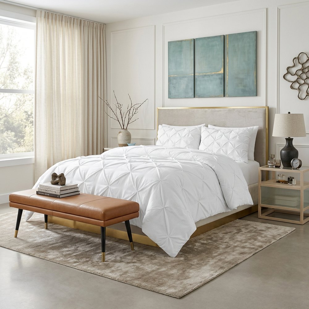 White Twin Microfiber Washable Microfiber Down Alternative Comforter