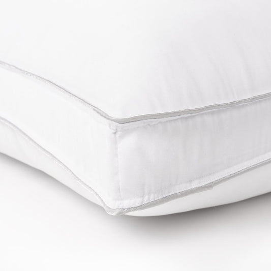 Set of Two Microfiber Down Alternative Medium Hypoallergenic Standard Size Bed Pillows