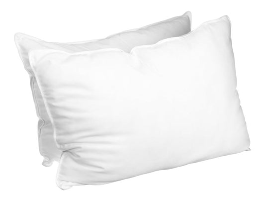 Set of Two Microfiber Down Alternative Medium Hypoallergenic King Size Bed Pillows