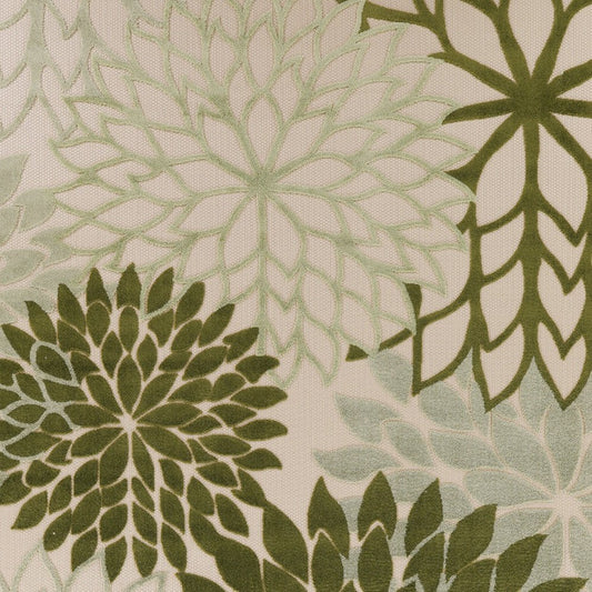 10' X 14' Ivory And Green Floral Indoor Outdoor Area Rug