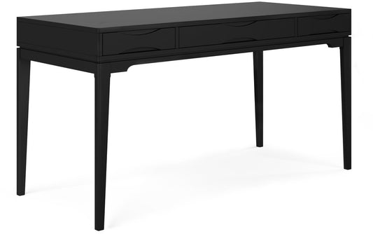 60" Black Wood Computer Desk