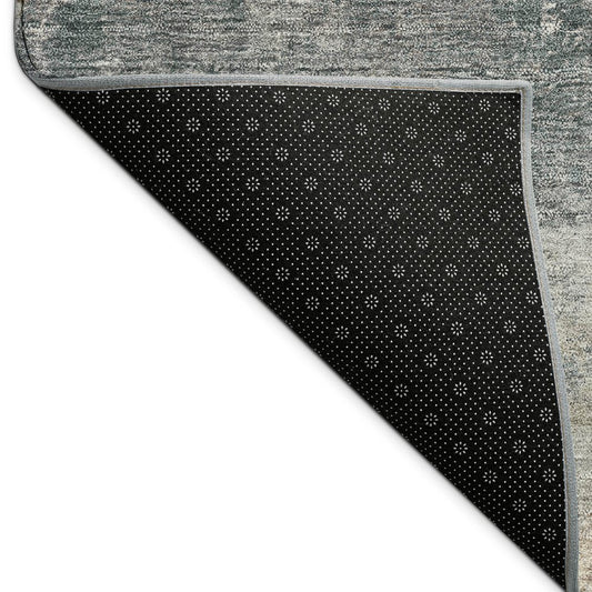 9' X 12' Khaki Gray And Ivory Geometric Washable Indoor Outdoor Area Rug