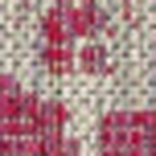 9' X 12' Fuchsia And Light Gray Medallion Indoor Outdoor Area Rug