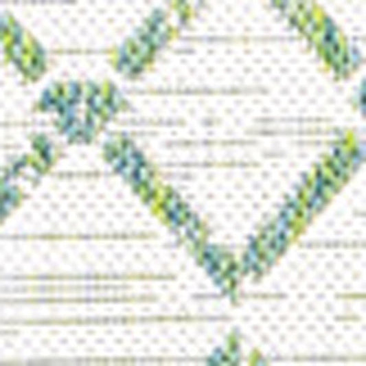 9' X 12' Green And Ivory Trellis Indoor Outdoor Area Rug