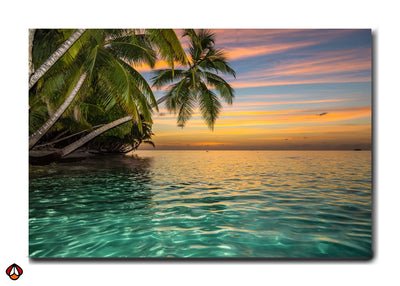 Tropical Sunset Escape - Premium Wall Art