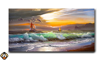 Sunset Voyage - Captivating Seascape Art