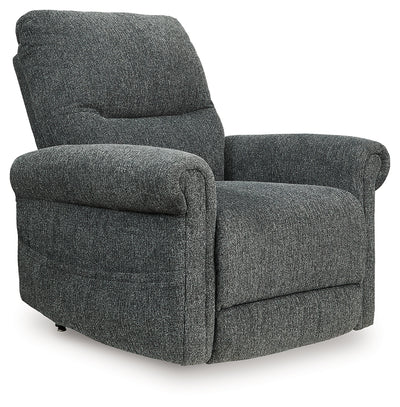 Evee Outdoor & More - Ashley Furniture - Aureta Living Room - Power Lift Recliner / Charcoal - 1790312