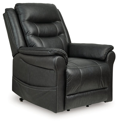 Evee Outdoor & More - Ashley Furniture - Oatman Living Room - Power Lift Recliner / Carbon - 1800512