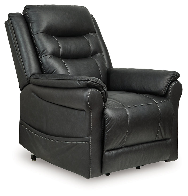 Evee Outdoor & More - Ashley Furniture - Oatman Living Room - Power Lift Recliner / Carbon - 1800512