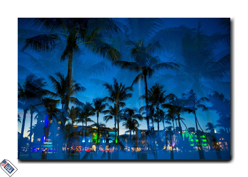 Miami Beach at Dusk – A Tropical Nightscape