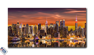 New York City Skyline at Dusk – A Timeless View
