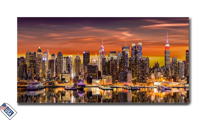 New York City Skyline at Dusk – A Timeless View