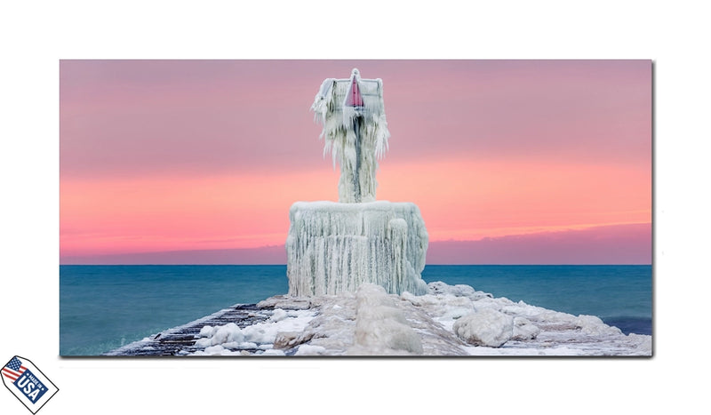 Frozen Serenity - Lighthouse in Winter&