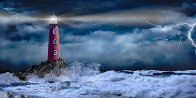 Stormy Beacon - Lighthouse in the Tempest