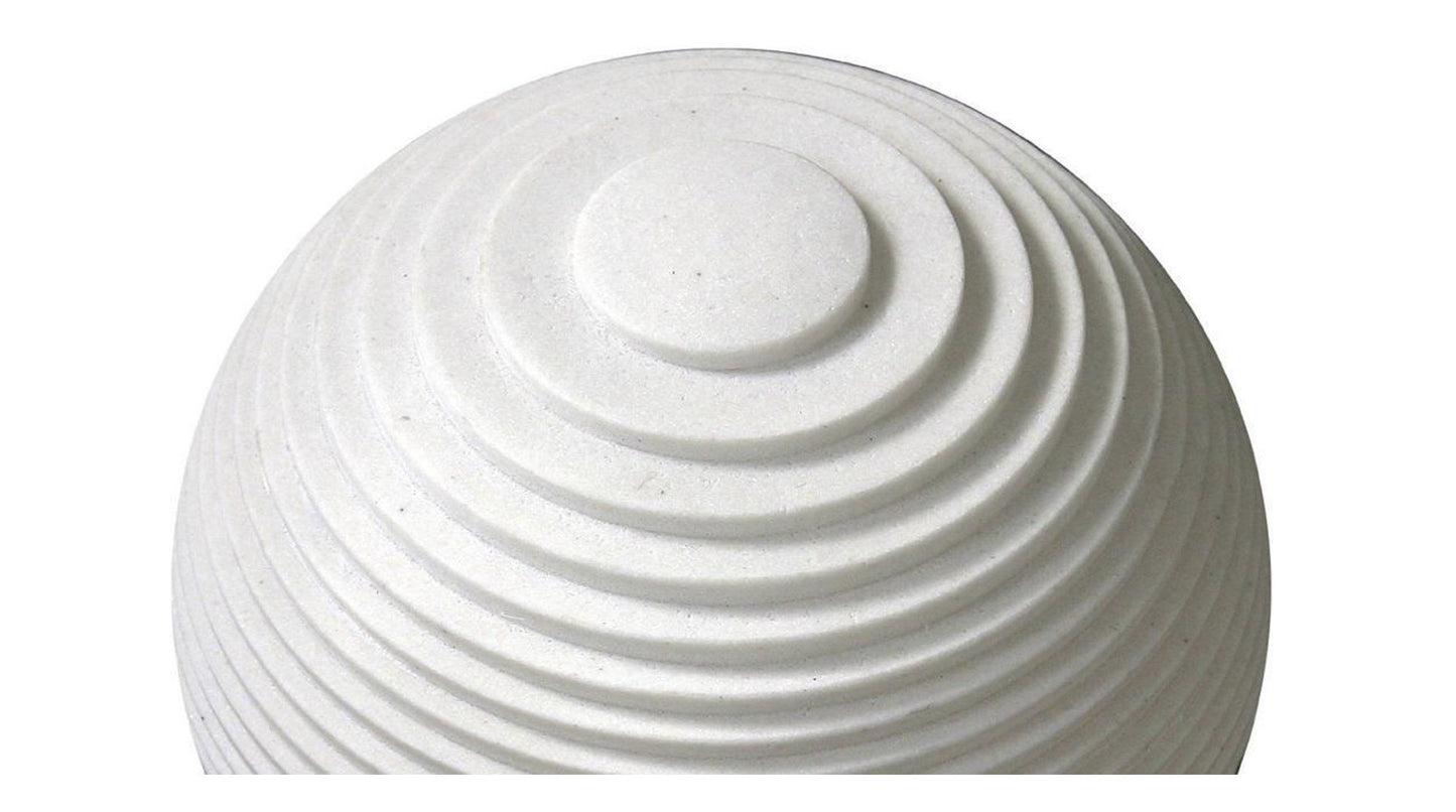 12" White Sandstone Garden Stone