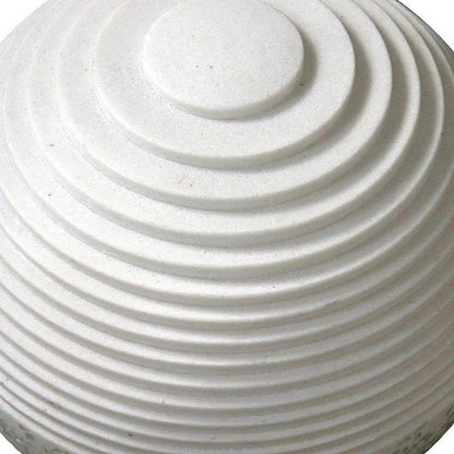 12" White Sandstone Garden Stone