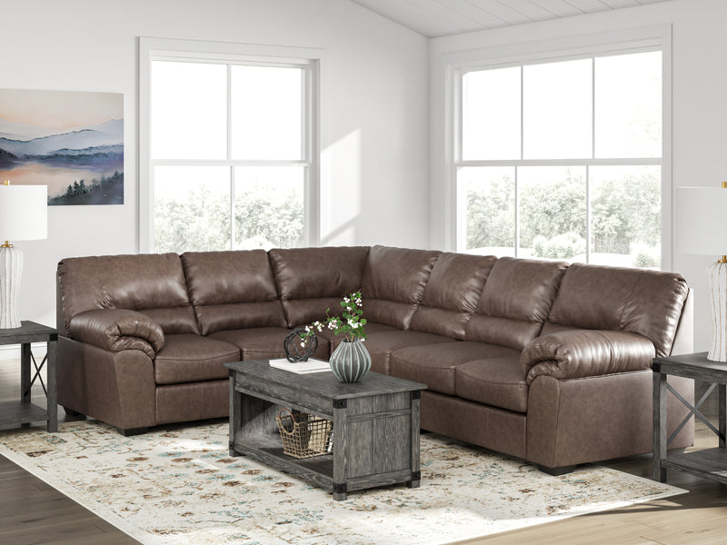 Evee Outdoor & More - Ashley Furniture - WillowBend Sectional - RAF 3-Piece Sectional / Caramel - PC27704S3