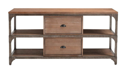 60" Enclosed and Open Storage TV Stand