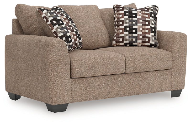 Evee Outdoor & More - Ashley Furniture - Triston-Peaks Living Room - Loveseat / Suede - 3020435