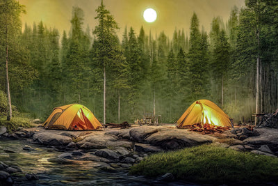 Golden Campsite - A Day in the Wilderness