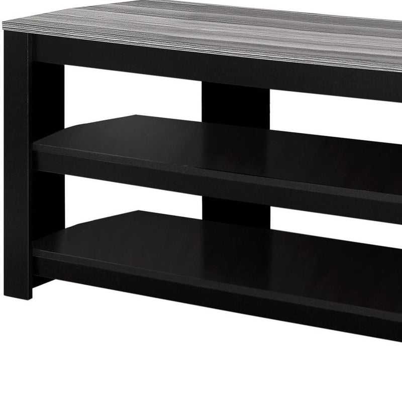 42" Brown Open Shelving TV Stand