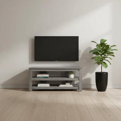 42" Ash Gray Open Shelving TV Stand