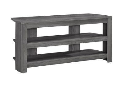 42" Ash Gray Open Shelving TV Stand