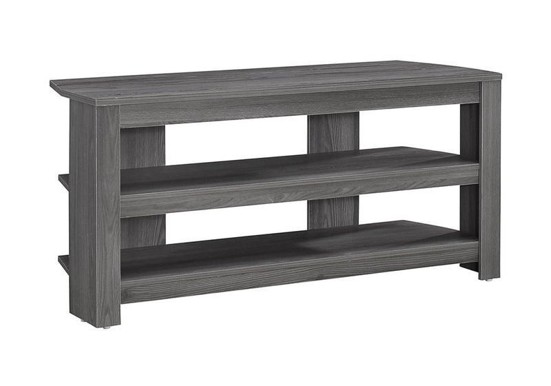 42" Ash Gray Open Shelving TV Stand