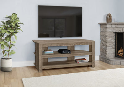 42" Ash Gray Open Shelving TV Stand