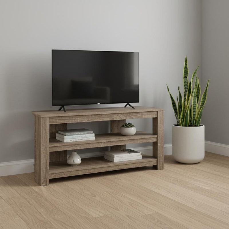 42" Ash Gray Open Shelving TV Stand