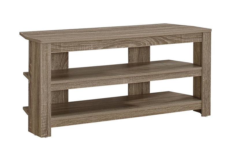 42" Ash Gray Open Shelving TV Stand