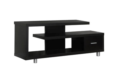 60" White Open Shelving TV Stand