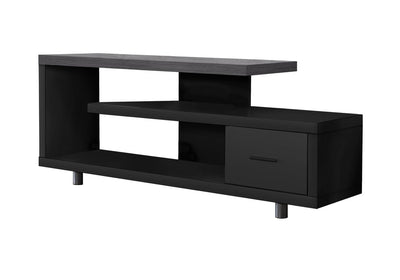 60" White Open Shelving TV Stand