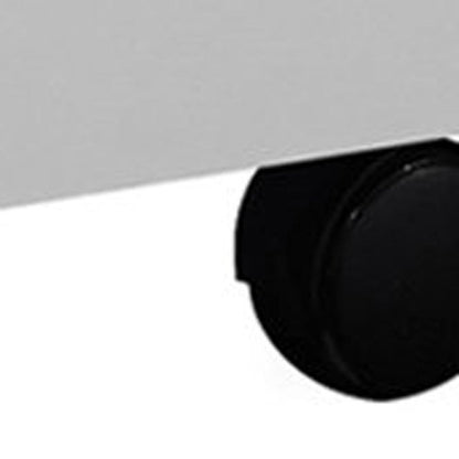 25" White Particle Board Filing Cabinet With Drawers