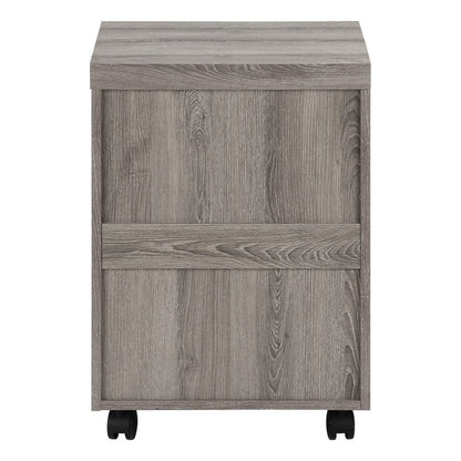 25" White And Gray Particle Board and Wood Filing Cabinet With Drawers