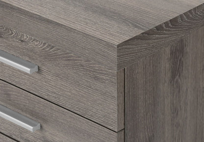 25" White And Gray Particle Board and Wood Filing Cabinet With Drawers