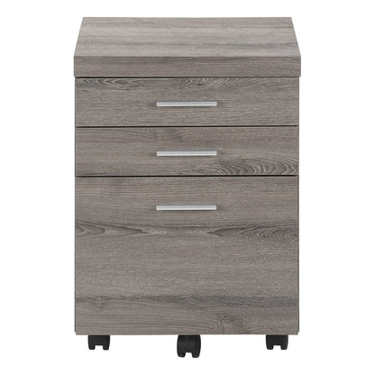 25" White And Gray Particle Board and Wood Filing Cabinet With Drawers
