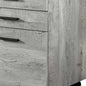 25" Grey Particle Board And Wood Filing Cabinet With Drawers