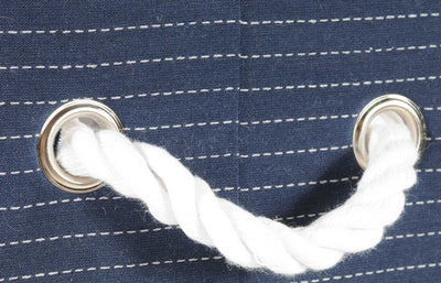 13.5" X 17" X 22.5" Blue Fabric Basket With Bow  Decoration Set Of 5