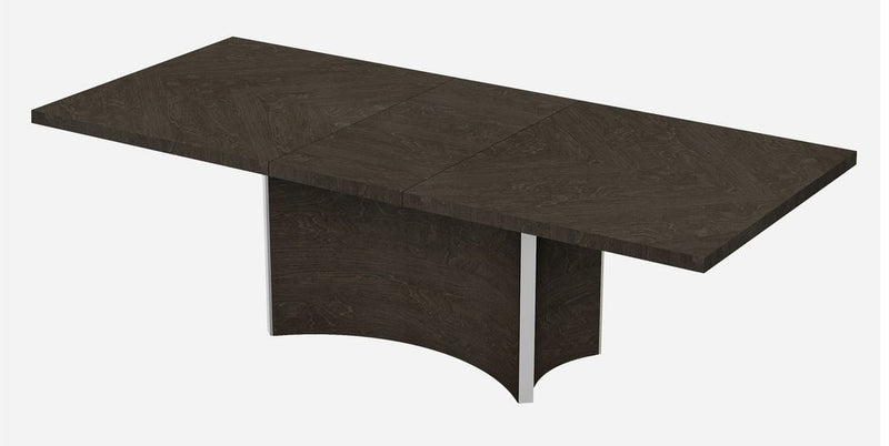 Seven Piece Gray Solid Wood Dining Set with Six Chairs