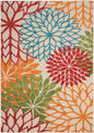 3' X 4' Green And Ivory Indoor Outdoor Area Rug