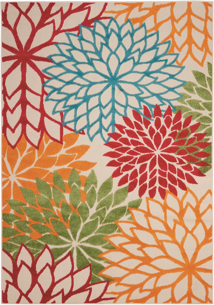 3' X 4' Green And Ivory Indoor Outdoor Area Rug