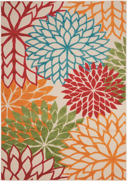 3' X 4' Green And Ivory Indoor Outdoor Area Rug
