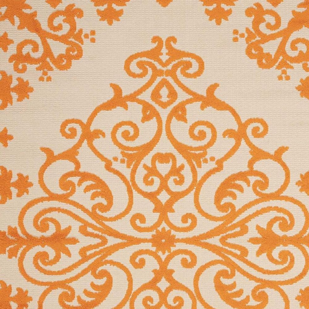 3' X 4' Green Damask Indoor Outdoor Area Rug