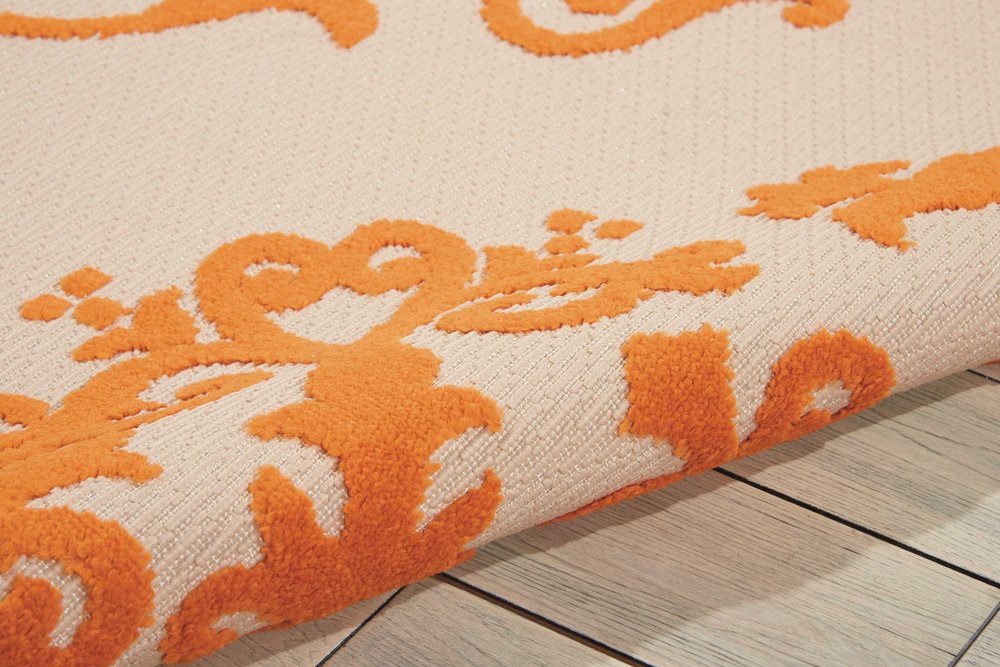 3' X 4' Green Damask Indoor Outdoor Area Rug
