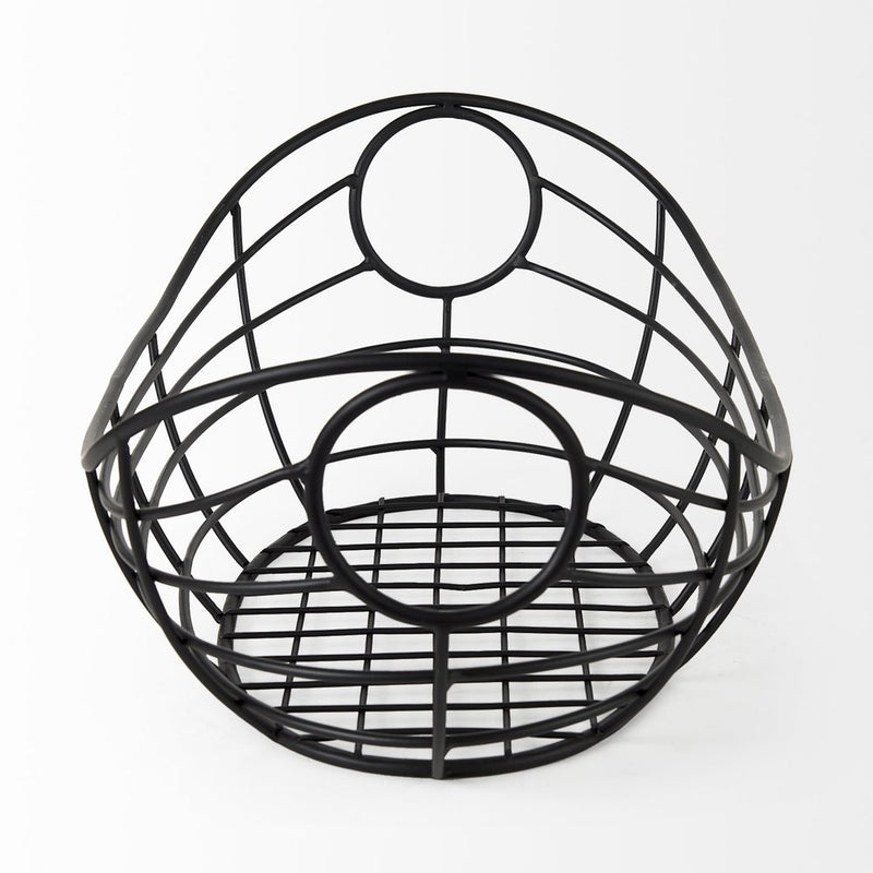 22" Black Metal Basket