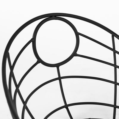 22" Black Metal Basket