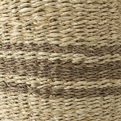 20" Brown And Natural Seagrass Basket